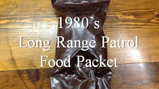 MRE Review Food Packet Long Range Patrol Early 80s [upl. by Kennard]