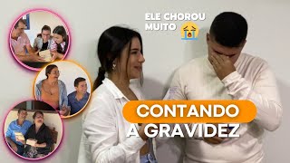 CONTANDO A GRAVIDEZ PARA MEU MARIDO E FAMÍLIA  muita emoção 😭 [upl. by Pardoes411]