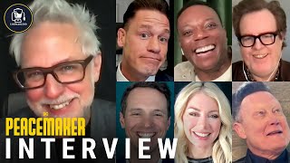 ‘Peacemaker’ Interviews  James Gunn John Cena Jennifer Holland  More [upl. by Anaihk]