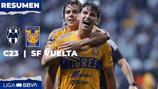 Resumen y Goles  Rayados vs Tigres  Liga BBVA MX  Clausura 2023  Semifinal Vuelta [upl. by Hgielyak]