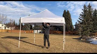 Instant Canopy 10X10 Setup  One person and takedown [upl. by Euqinwahs]