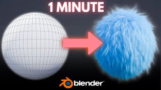 Create FurHair in Blender in 1 Minute [upl. by Tripp830]