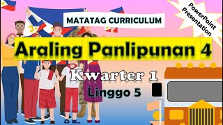 Araling Panlipunan4 Q1 Week 5 MATATAG PowerPoint Presentation matatagcurriculum matatag grade4 [upl. by Neile]