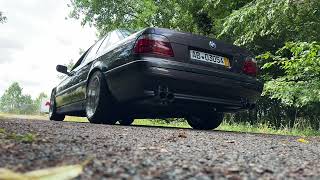 BMW e38 740i Eisenmann Exhaust Sound  MSD delete  200 Zellen Edelstahlkatalysator  m60 V8 Sound [upl. by Oidale]