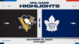 NHL Highlights  Penguins vs Maple Leafs  October 12 2024 [upl. by Ajnot]