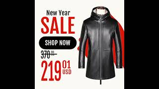 Sewn Mens Fur Lined 34 Length Hooded Leather Coat [upl. by Ebbie688]