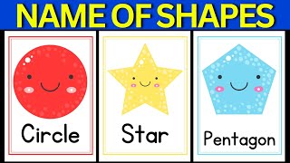 Name of Shapes Flashcards for Toddlers Learning Video  Shapes name animation flashcard for kids [upl. by Tutt]