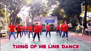 Think of Me Line Dance  Demo by Club Senam Taman Seluang [upl. by Atnovart868]