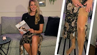 Wolford Satin Touch 20 Stay Ups Stockings Review 4K [upl. by Bax]