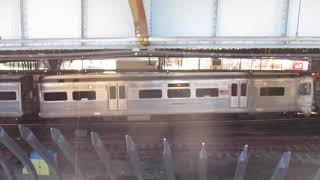 A PATCO LINDENWOLD LOCAL TRAIN UNDER THE BEN FRANKLIN BRIDGE IN CAMDEN [upl. by Iman142]