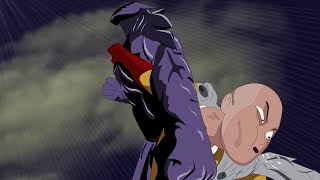 Saitama vs Cosmic Garou  One Punch Man Fan Animation [upl. by Seessel11]