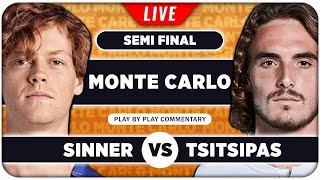 SINNER vs TSITSIPAS • ATP Monte Carlo 2024 SF • LIVE Tennis PlaybyPlay Stream [upl. by Fancy290]