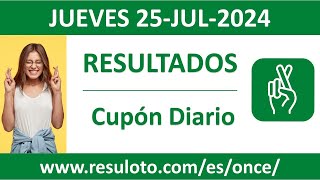 Resultado del sorteo Cupon Diario del jueves 25 de julio de 2024 [upl. by Erot970]