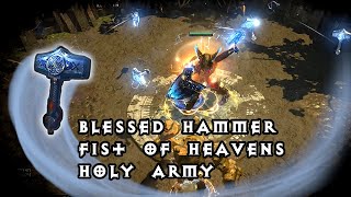 Hammerdin 30 with holy army Themed build  Path of Exile 315 Expedition [upl. by Artnoed]