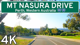 Drive over Mount Nasura 🇦🇺 4K  Perth Western Australia  Relaxing Drive Tour POV [upl. by Akirat]