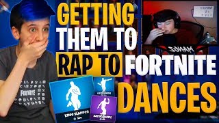 Getting Streamers to Rap to Fortnite Emotes CRINGE [upl. by Nanda]