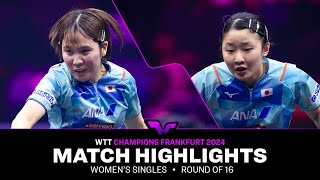 Miu Hirano vs Miwa Harimoto  WS R16  WTT Champions Frankfurt 2024 [upl. by Christye]