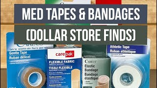 Med Tapes amp Bandages on a Budget Dollar Store Finds [upl. by Notsniw413]