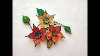 Big twirling pointy quilling flowers in 3D [upl. by Murray]