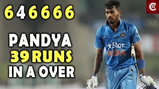 Hardik Pandya 39 RUNS in an Over  6 4 6 6 6 6  Cricket Records [upl. by Sev646]