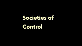 Concepts in Soundbites Societies of Control [upl. by Clifton]