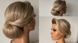 Wedding hairstyle Smooth clean low bun [upl. by Jerold]