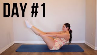 Day 1 30 Min Pilates 30 Day Workout Challenge At Home No Equipment [upl. by Latihs]