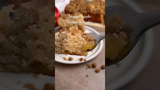 This Vegan Apple Crumb Cake is made of sweet cake juicy apples and a meltinyourmouth crumb top [upl. by Anelra]