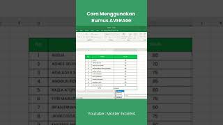 Cara Terbaru Mencari Nilai RataRata Di Excel [upl. by Ahtanaram]