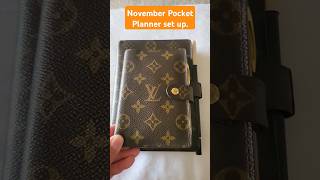 NOVEMBER MONTHLY POCKET PLANNER SET UP 🍁🍂 louisvuittonpocketplanneragendaplannerNovemberfall [upl. by Felicity]