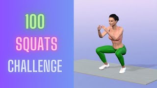 100 Squats a Day for 30 Days I Most Effective Squats Challenge Level 4 [upl. by Nigrom24]