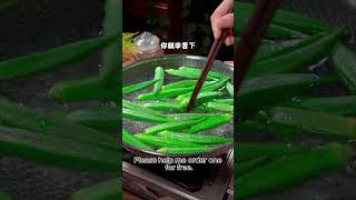 Okra is a nutritious food with great preparation cooking food delicious recipe chinesefood [upl. by Ches]