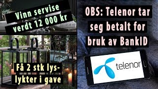 OBS Telenor tar betaling for BankID  Få 2 store lyslykter  Vinn cruise med Color Line [upl. by Elfont792]