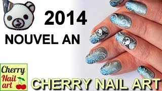 NAIL ART 2014 avec stamping nounours [upl. by Ymarej433]