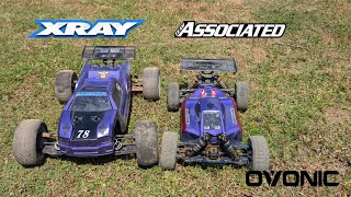 Xray Xt8e Truggy amp Team Associated Rc8b32e run at the track [upl. by Koffman]