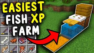 EASIEST AFK Fish XP Farm Minecraft 121 [upl. by Erdrich]