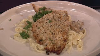 Breaded Parmesan Garlic Chicken with Creamy Mushroom Tagliatelle  Eoin Sheehan [upl. by Enymsaj]