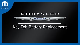 Key Fob Battery Replacement  How To  2025 Chrysler Pacifica amp Voyager [upl. by Ibrahim]