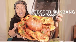 Lobster Black Seafood Box Mukbang ASMR This is Ridiculous [upl. by Rebor]