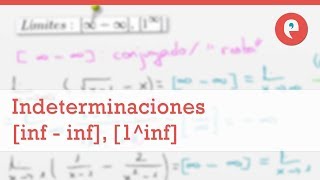 Límites indeterminaciones inf  inf y 1inf [upl. by Dode]