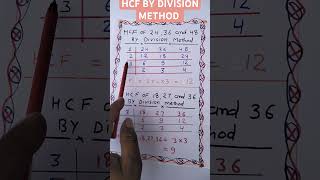 Finding HCF Using the Division Method [upl. by Findlay78]