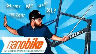 Wie messe ich Rahmenhöhe amp Schrittlänge  Review German [upl. by Acimad]