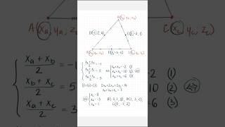 Find the Vertices of a Triangle From Midpoints geometry triangles mathpuzzles [upl. by Etnuahc]