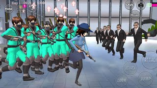 POLICE RINA TAMAKI 👮 AND THE POLICE KOBAN DEFEAT YAKUZA HIMAWARI OFFICE 👮 SAKURA SCHOOL SIMULATOR [upl. by Asserak]