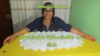 TAPETE OVALADO TEJIDO A CROCHET  1ERA PARTE [upl. by Gamaliel]