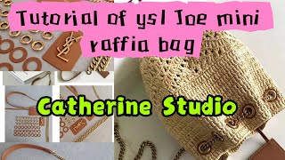 Totorial of YSL JOE mini raffia crochet bag tutorials crochet crochetbag raffia fy crochetting [upl. by Ardelis]