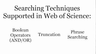 An Introduction to Web of Science [upl. by Kcirdef526]