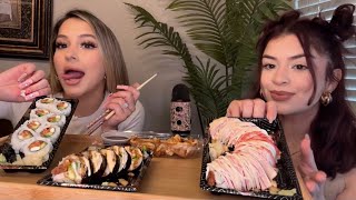 ASMR Sushi mukbang with my Sis 👀💛 [upl. by Clarissa]