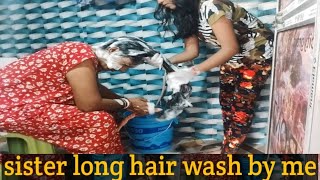 Long hair washing video after heavy hair oilingHow to use shampoo and conditioner on hair properly [upl. by Ennayllek]