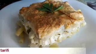 Yufkalı makarnalı börek tarifi [upl. by Olinad]